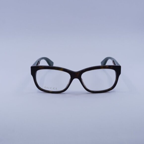 Gucci GG0278O 012 Eyeglasses Havana 55mm Rectangle Frame - Picture 2 of 11
